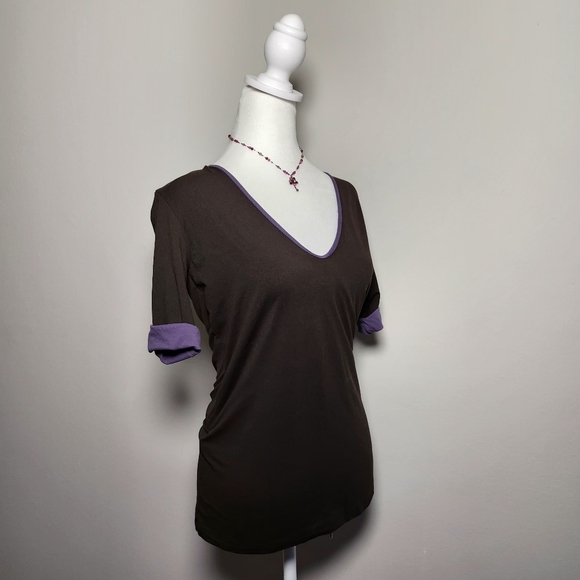 Hugo Boss Womens Chocolate Brown Y2K Blouse S - Picture 2 of 8